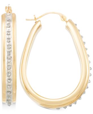 diamond fascination hoop earrings macy's