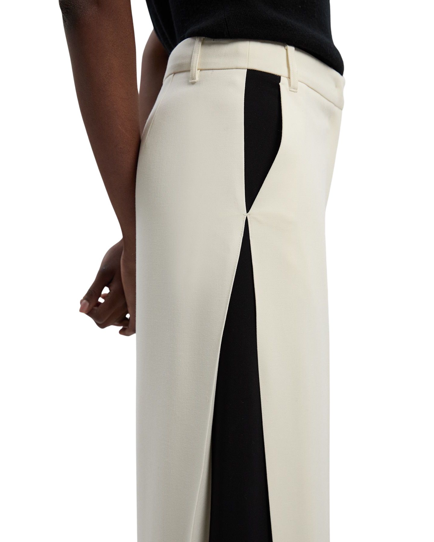 Женские брюки Karen Millen Contrast Colour Wide Leg Trouser, цвет: Mono — фото 4
