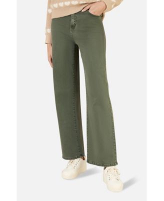 Women's Stretch Canvas Wide Leg Jeans