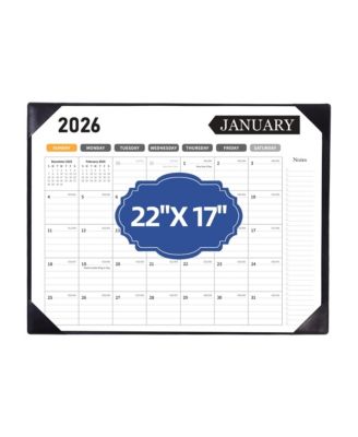 Large Desk Calendar 2026 18 Month Desktop Protecting Pad