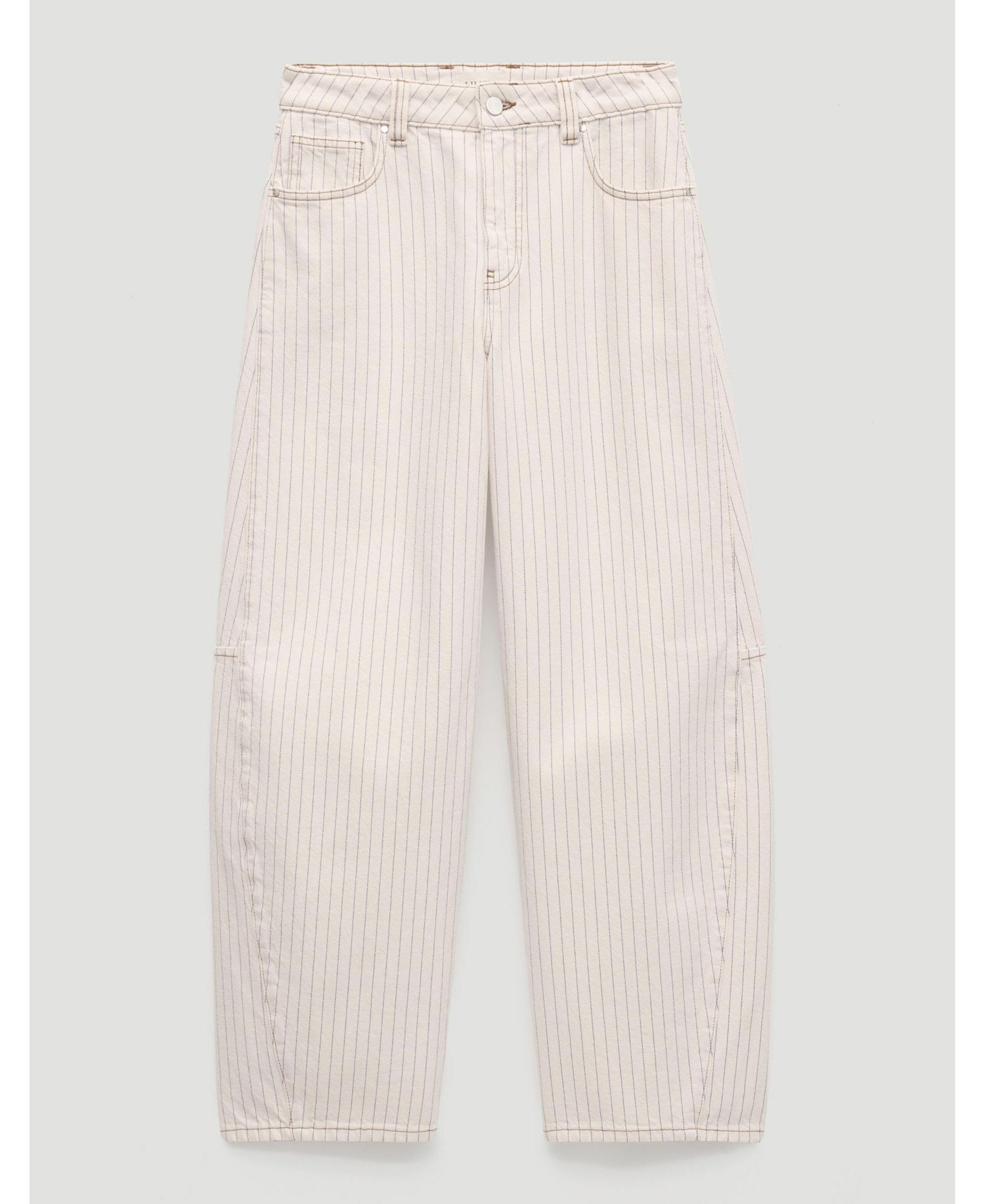 Women's Bree Stripe Horseshoe Barrel Leg Jeans