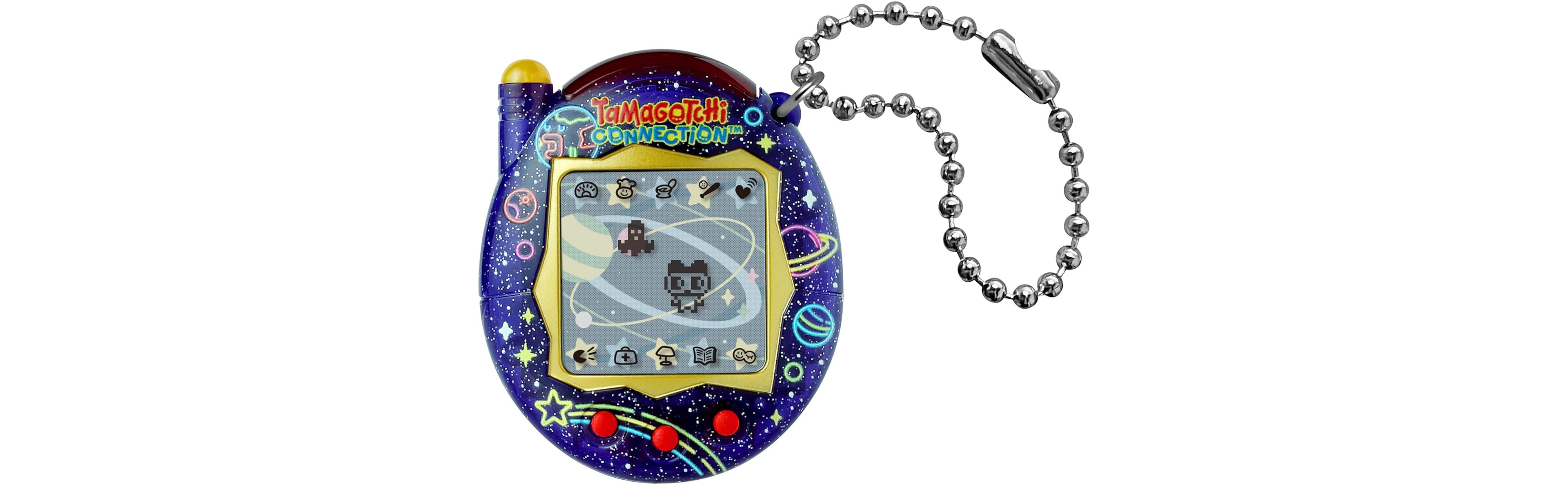 Bandai Tamagotchi Neon Planet Connection 1.4" Collectible Electronic Game Figure, Ages 8+