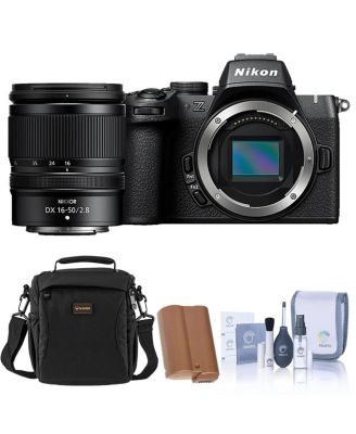 Z50II Mirrorless Camera with DX 16-50mm f/2.8 VR Lens, Bundle with Extra Battery, Shoulder Bag and Cleaning Kit