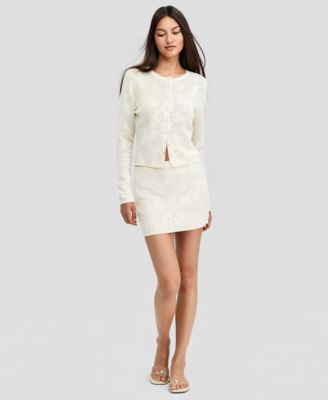 And Now This Womens Crocheted Mini Skirt Macys Exclusive - Cream $50