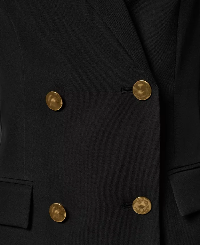 Women's Double Breasted Long-Sleeve Blazer - thumbnail 9
