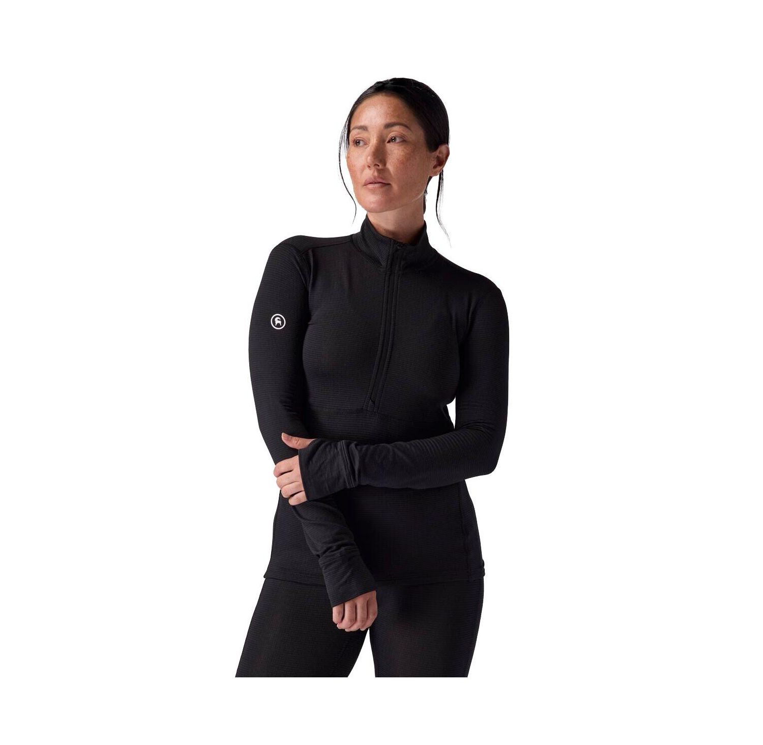 Women's Pines Microgrid Ultra-Lt Baselayer 1/4-Zip Top Lightweight Long Underwear Tops