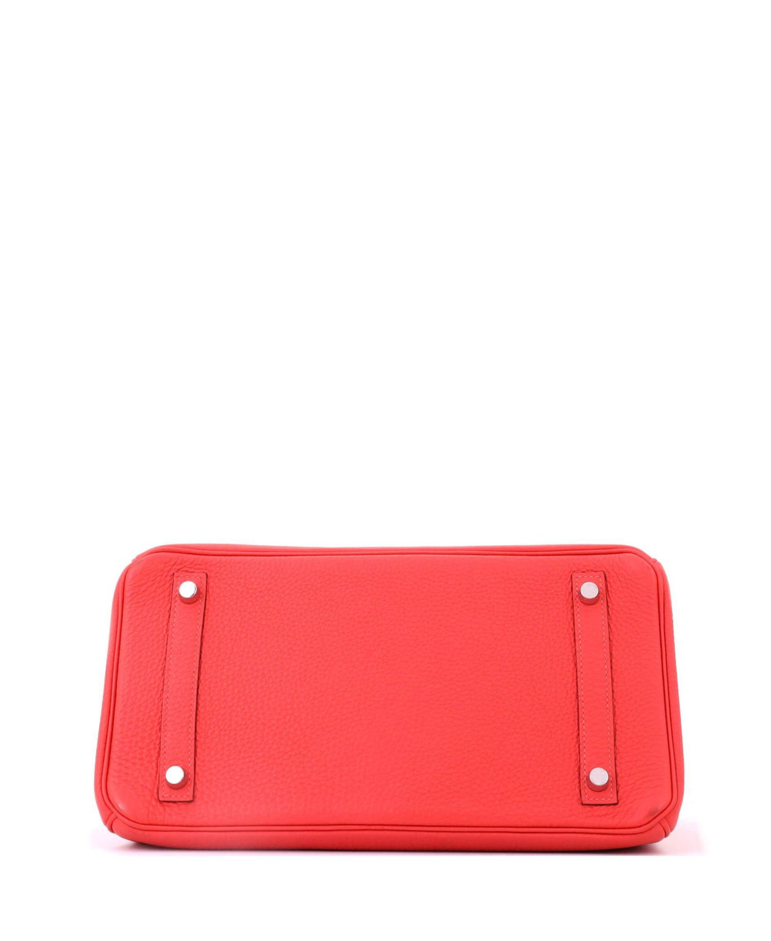 Birkin 30 Handbag Red Togo with Palladium Hardware