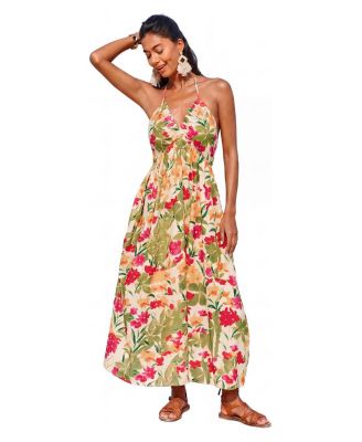 Women's Stay for Sunset Tropical Maxi Beach Dress