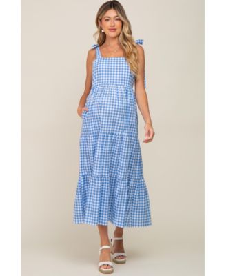 blue checkered dress near me Gingham Casual