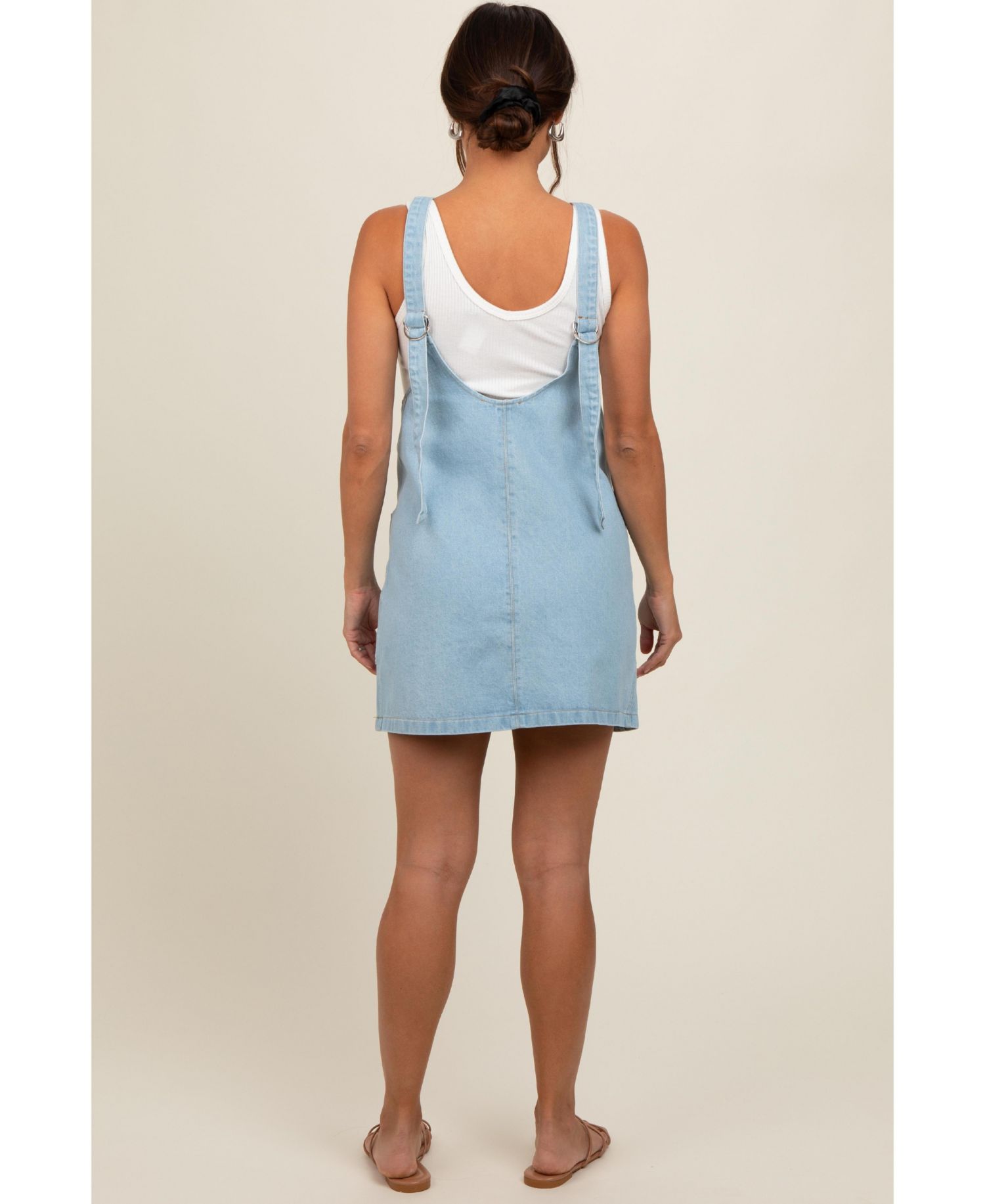 Women's Denim Side Pocket Overall Dress