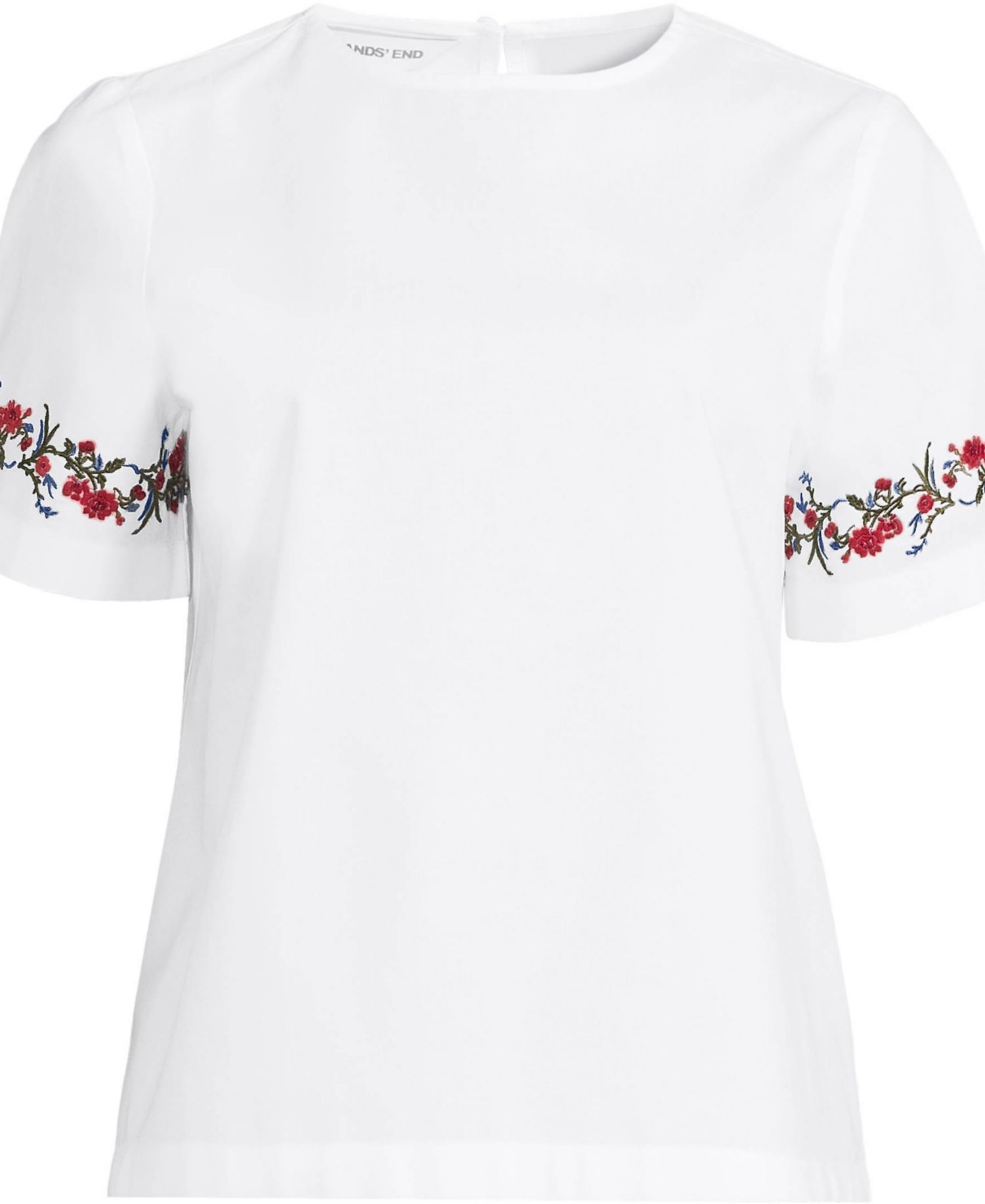 Plus Size Poplin Eyelet Shirt