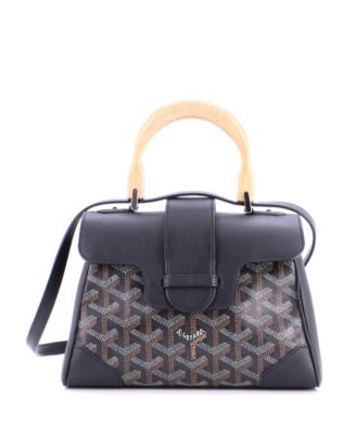 Mini Saigon Top Handle Bag Coated Canvas with Leather