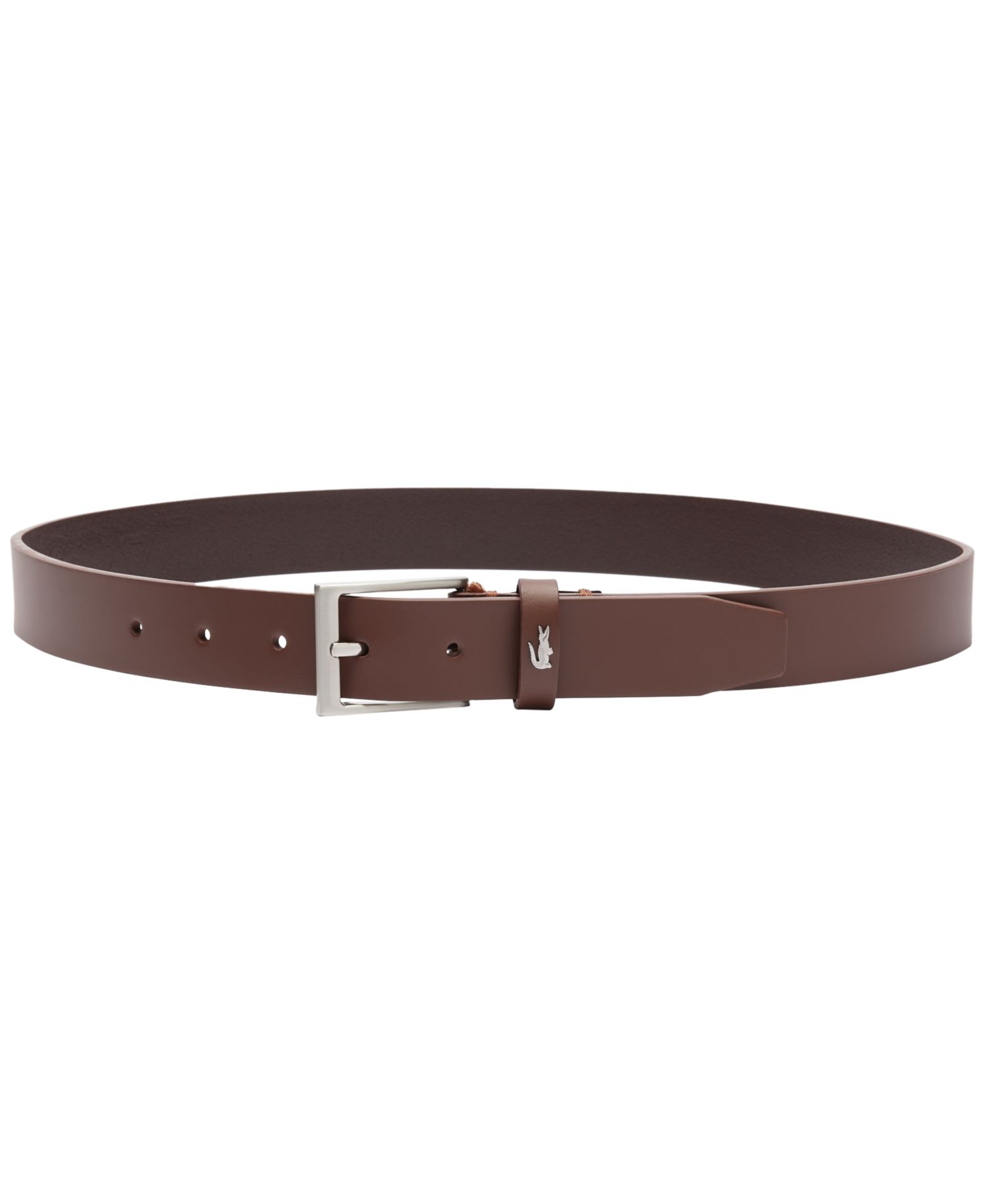 Men's Croc Detail Leather Belt