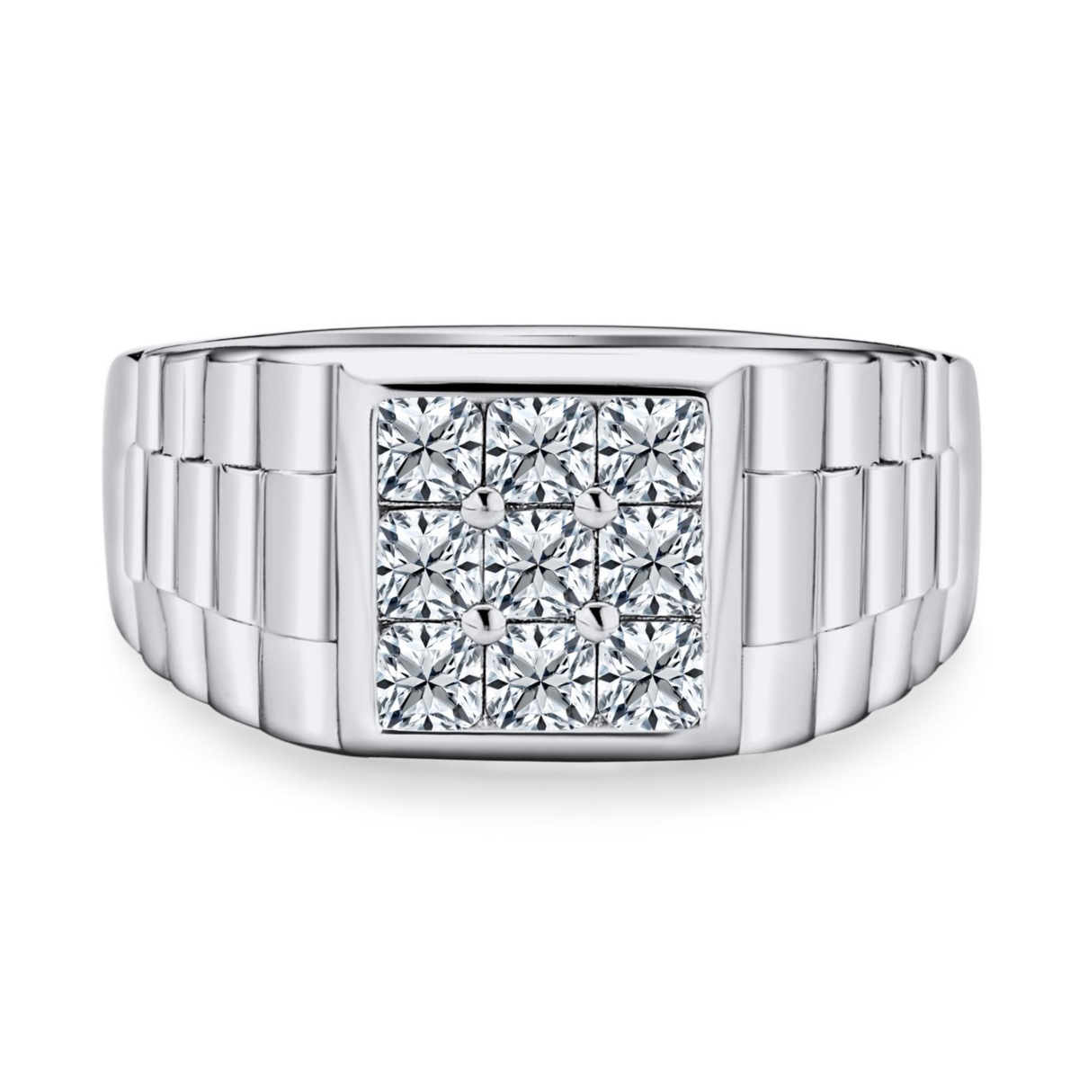 Bling Jewelry Big Square Cubic Zirconia Statement Ring .925 Sterling Silver