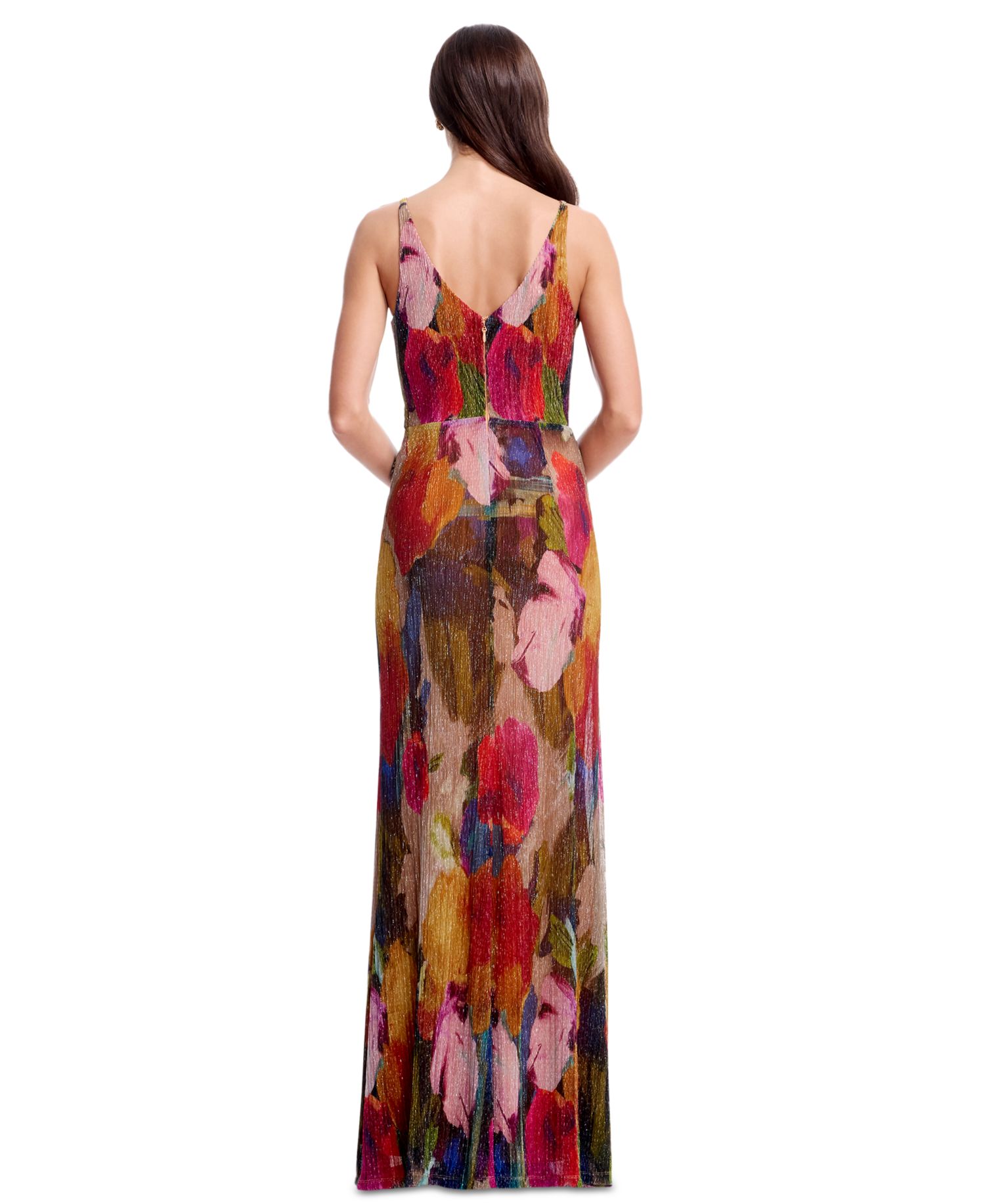 Women's Printed Sleeveless Mermaid Gown