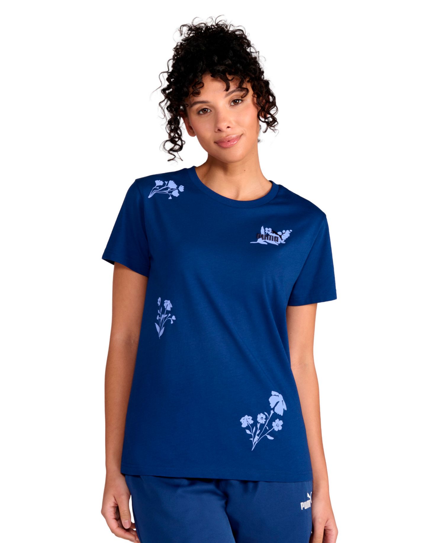 Women's Floral Graphic Crewneck Short-Sleeve T-Shirt