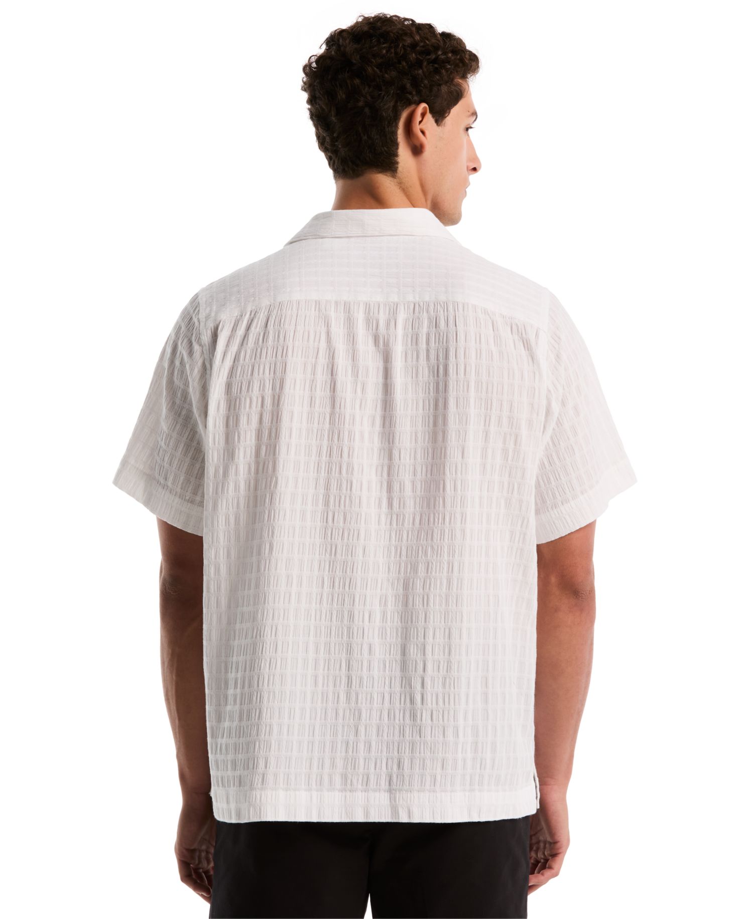 Men's Seersucker Camp Shirt