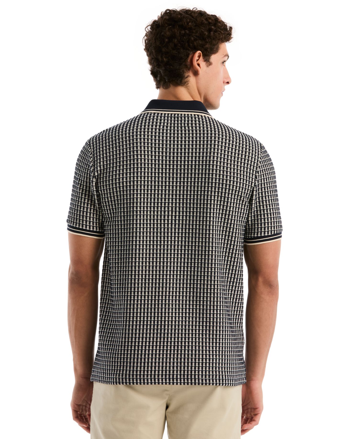 Men's Jacquard Short-Sleeve Polo Shirt