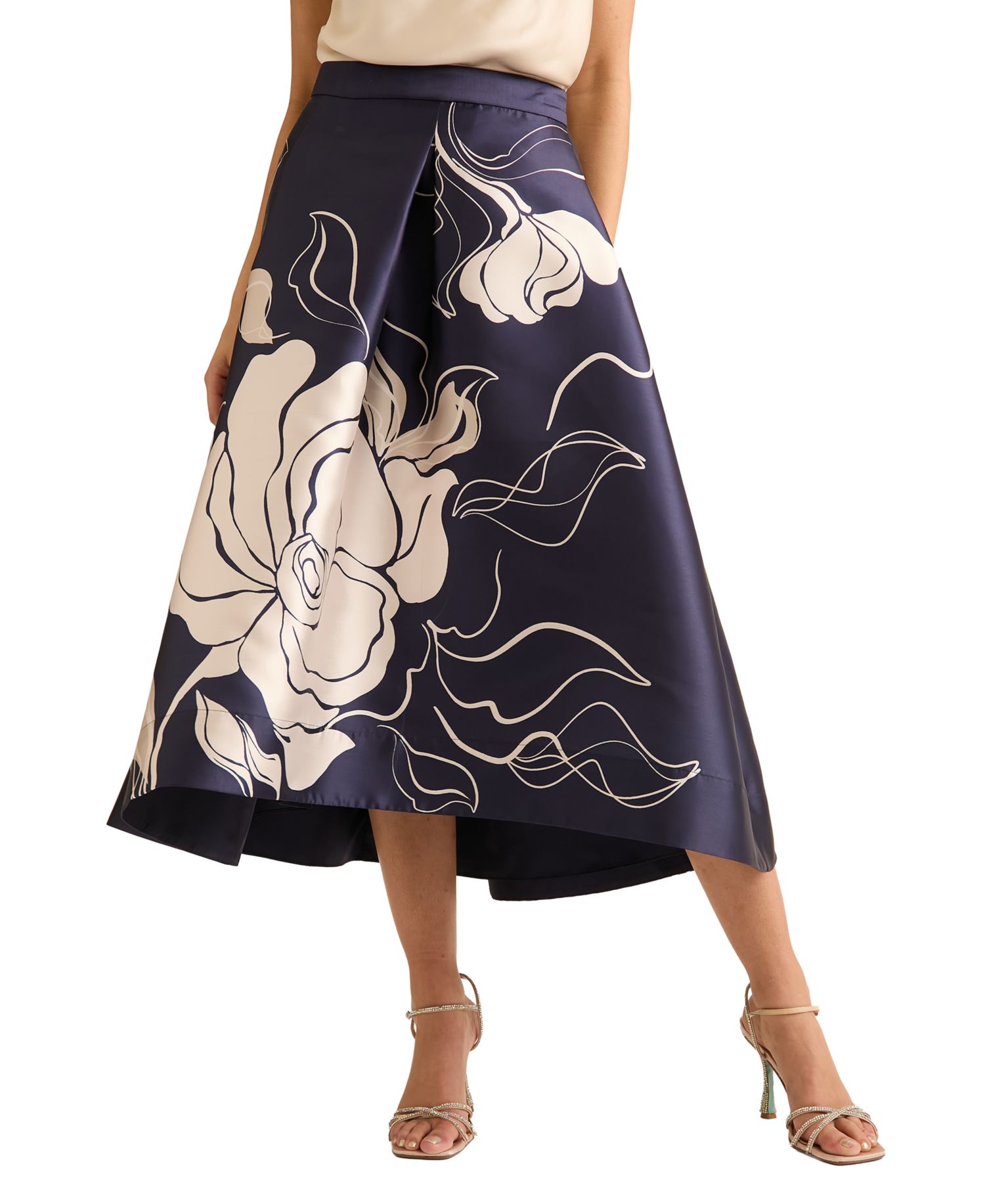 Women's High-Low Midi Skirt