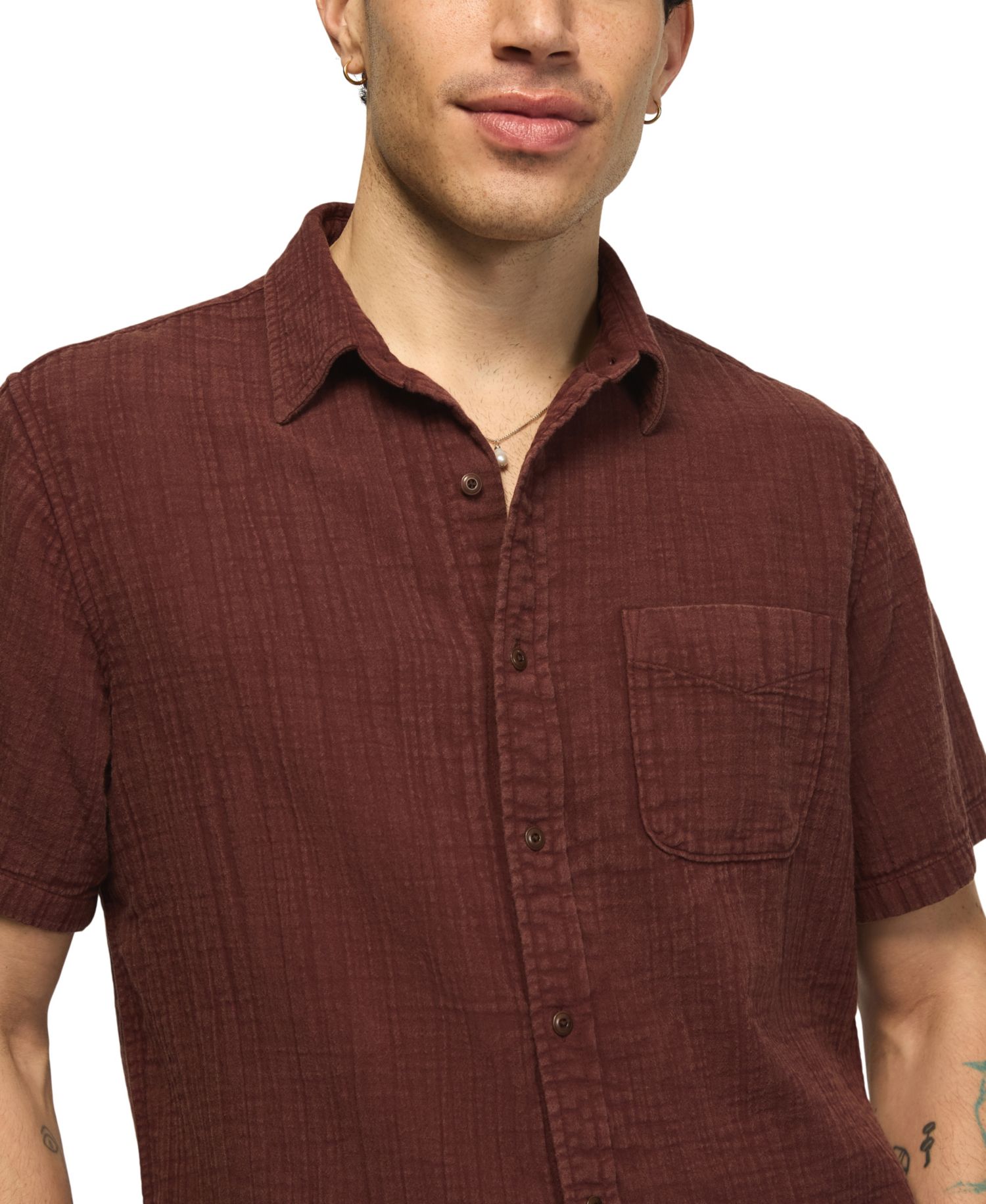 Men's Double Gauze Short-Sleeve Shirt