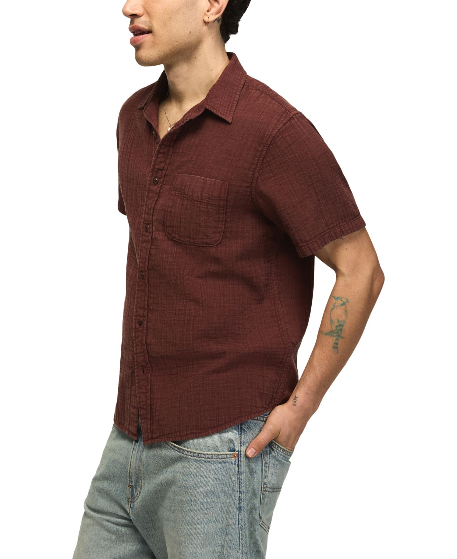 Men's Double Gauze Short-Sleeve Shirt
