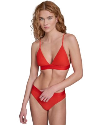 Women's V-Neck Bikini Top and Bottoms, 2-Piece Set