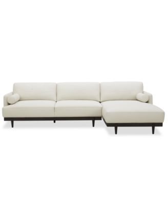Clarie 2-Piece Leather Chaise Sectional