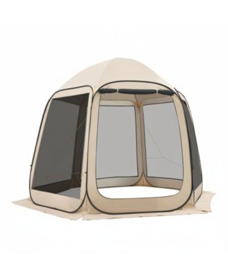 Pop Up Screen House Tent 10x9.2 feet for 4-8 People with Carry Bag, Netting Sides and Ground Stakes