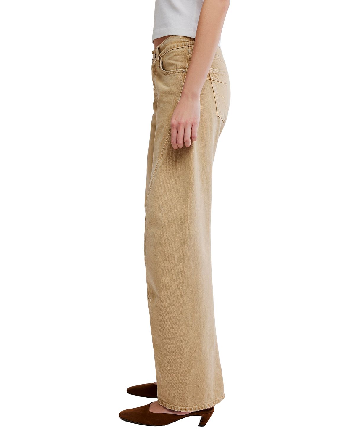 Free People Women's Cotton Fable Twisted Seam Jeans view 4 — MAYCSS fashion products