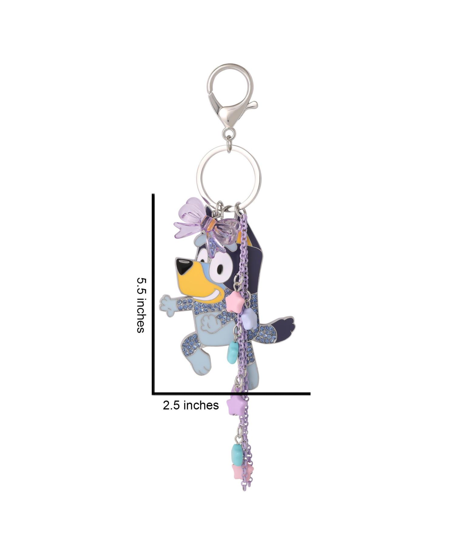 Bag Charms with Lobster Clip, Liquid and Pave Crystals Charm Keychains