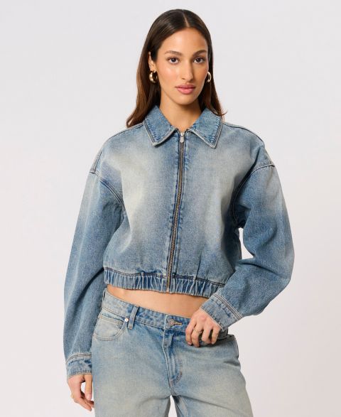 Женские куртки Abrand Women's Denim Full-Zip Jacket