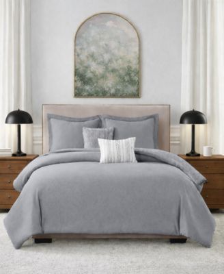 Chambray with Reverse Stripe 5-Piece Comforter Set, King