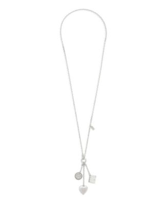 Silver Runway Heart Charm Necklace
