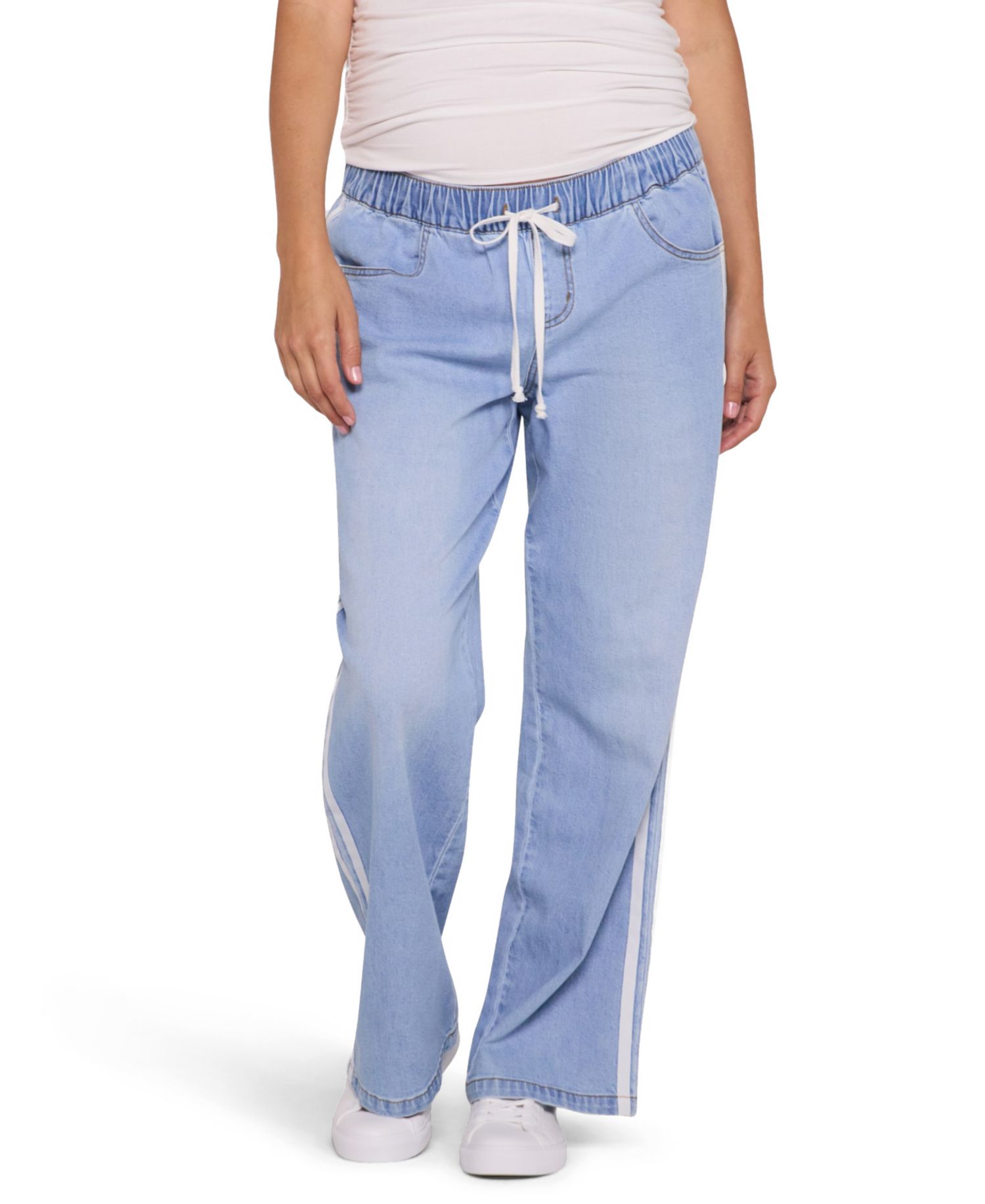 Women's Motherhood Drawstring Pull On Wide Leg Pant