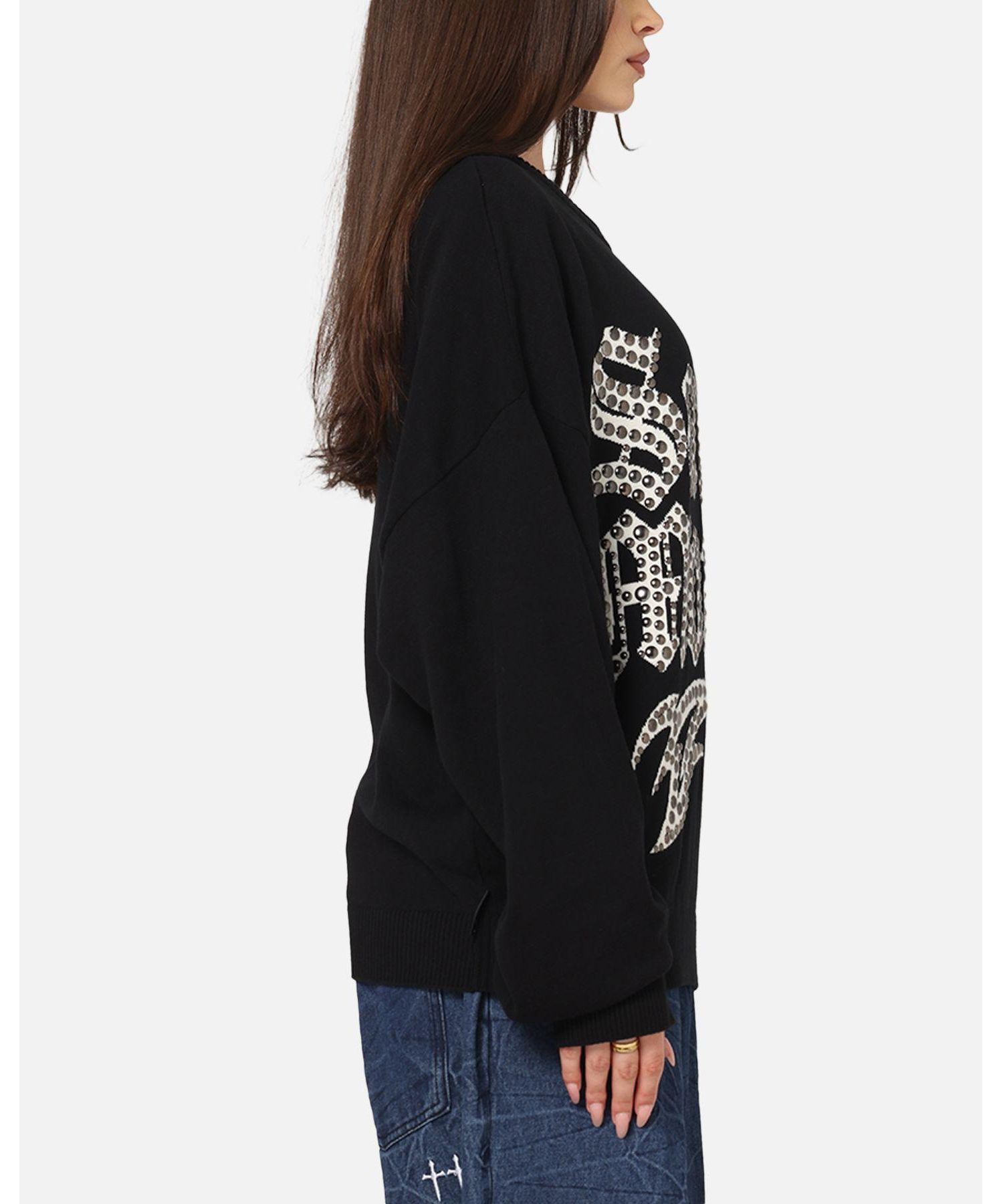 Men's Sanctified Crewneck Sweater - Black 3XL