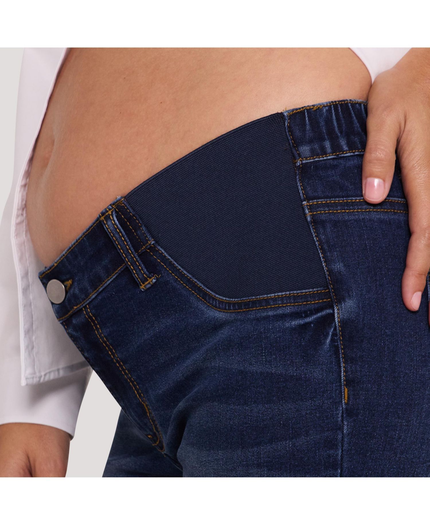 Women's Motherhood Under the Belly Ankle Skinny Jeans