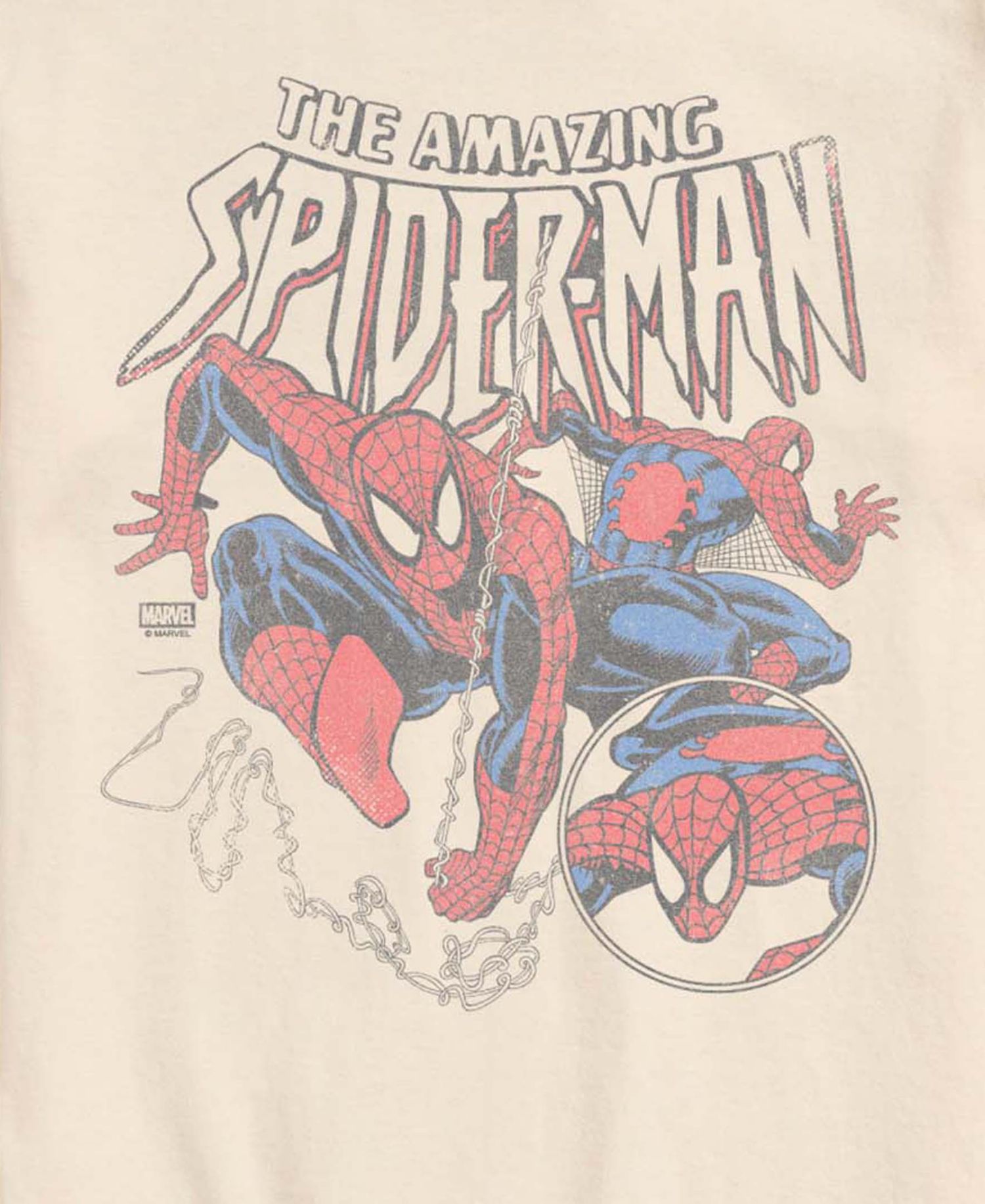 Men's Spiderman Web Circle Short-Sleeve Graphic T-Shirt