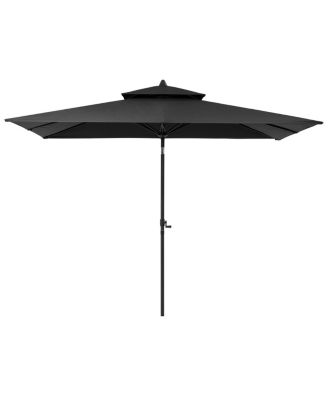 Outdoor Patio 10 x 6.5 Ft Market Umbrella with Double Top