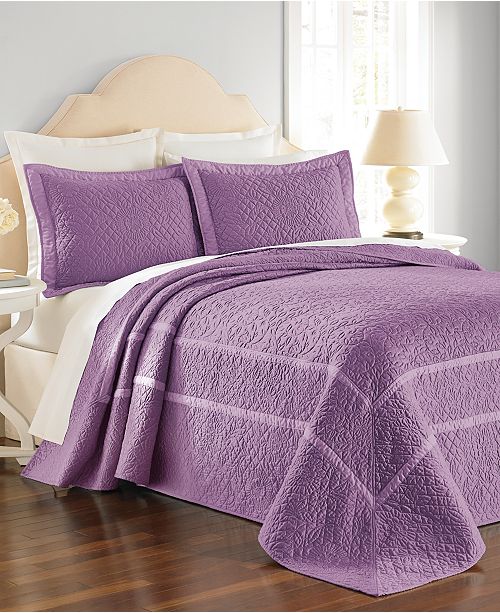 Martha Stewart Collection Cotton Flowering Trellis Iris Queen Bedspread Created For Macy S Reviews Quilts Bedspreads Bed Bath Macy S