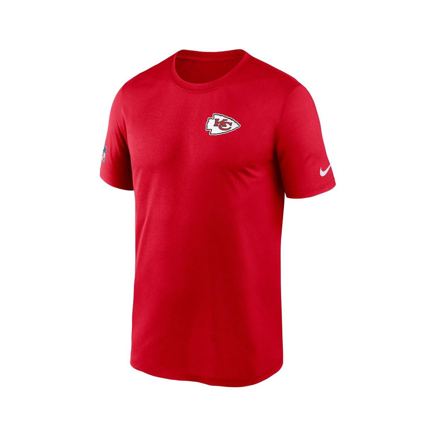 Мужская футболка Nike Red Kansas City Chiefs Sideline Legend Small Logo Dri-FIT — фото 2