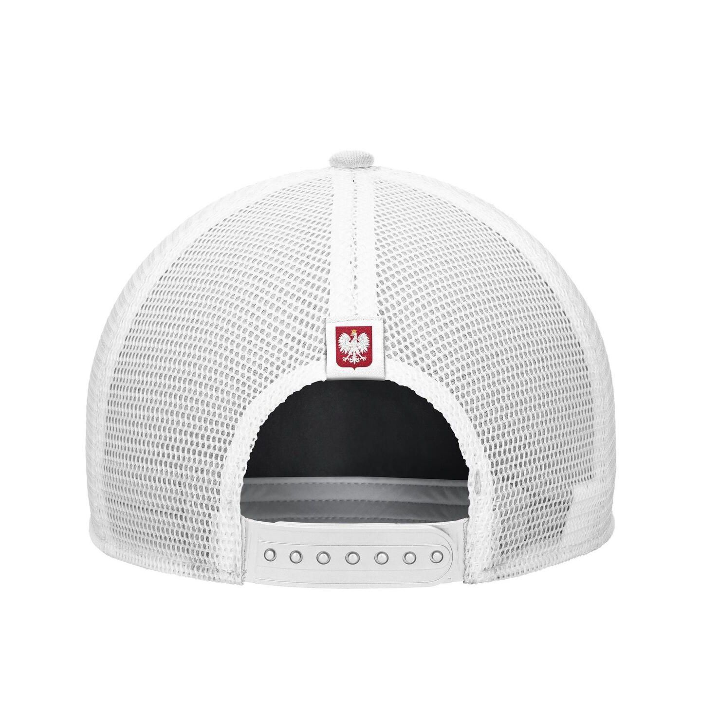 Мужская кепка Nike White Poland National Team Rise Rope Trucker A-Frame Adjustable Hat — фото 2