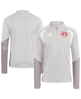 Men's Silver New York Red Bulls 2026 Tiro Competition Quarter-Zip Training Sweatshirt