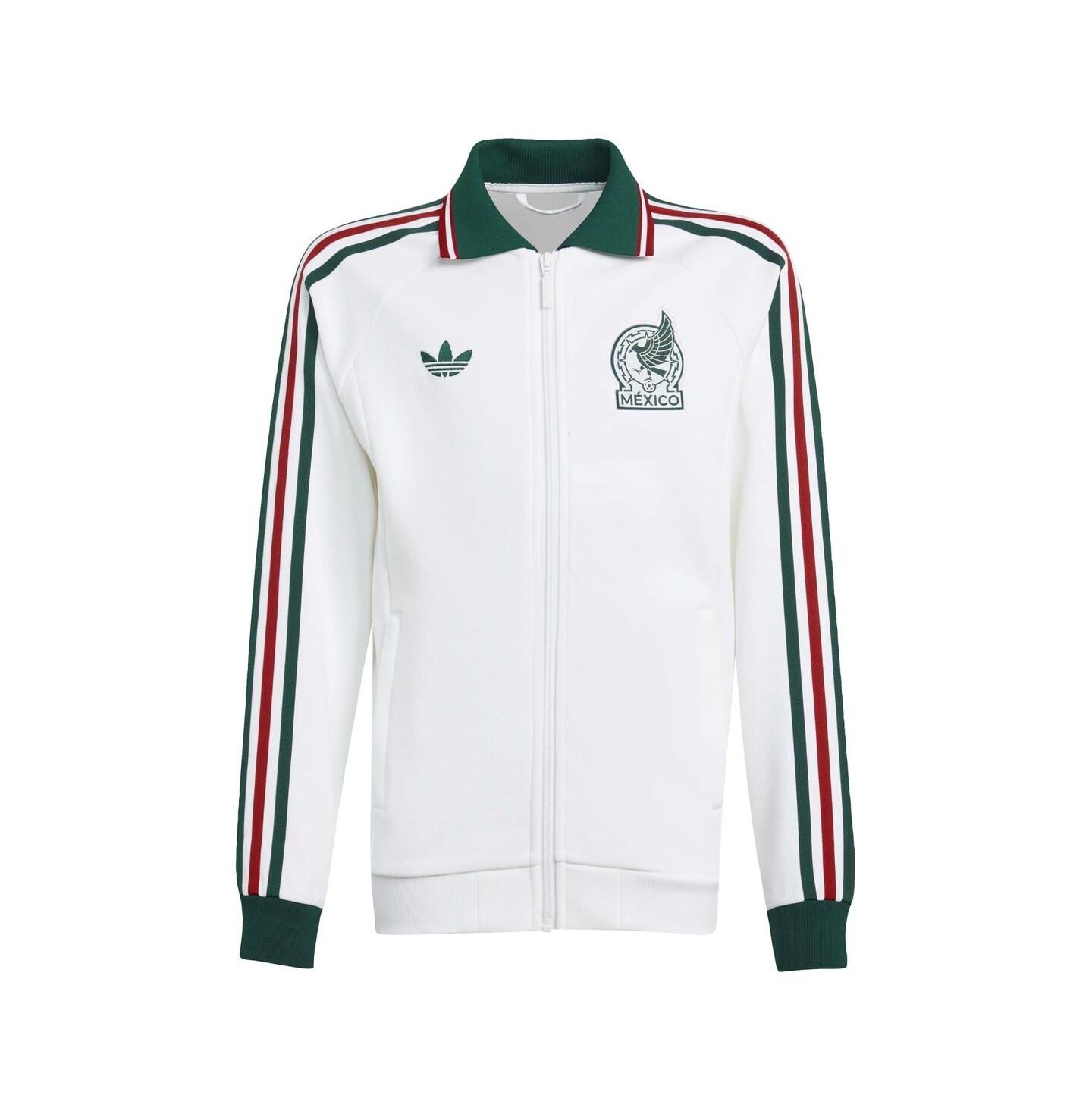 Детская куртка adidas White Mexico National Team Away Full-Zip Anthem — фото 2