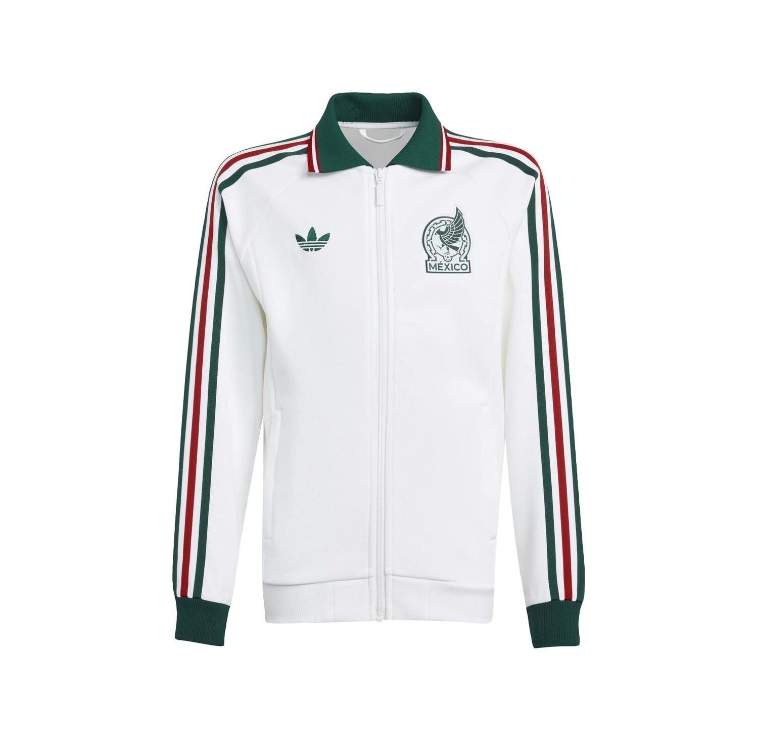 Big Boys and Girls White Mexico National Team Away Full-Zip Anthem Jacket