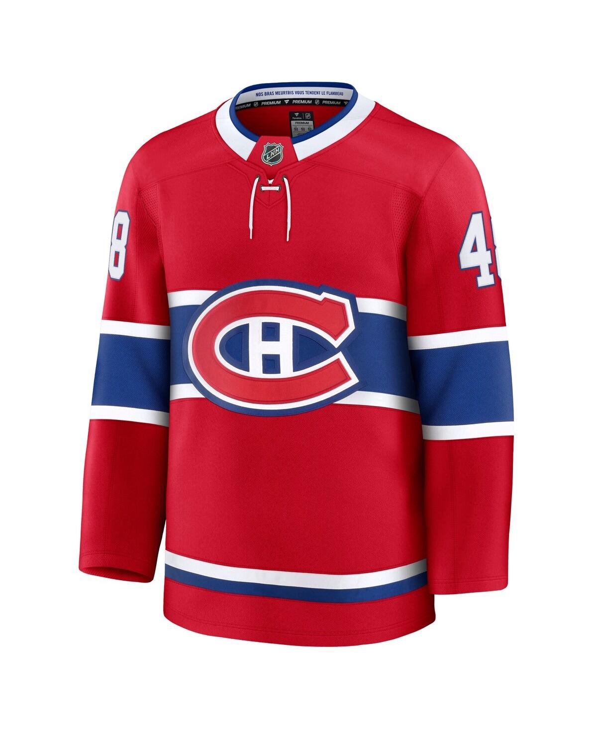 Fanatics Men's Lane Hutson Red Montreal Canadiens Home Premium Jersey