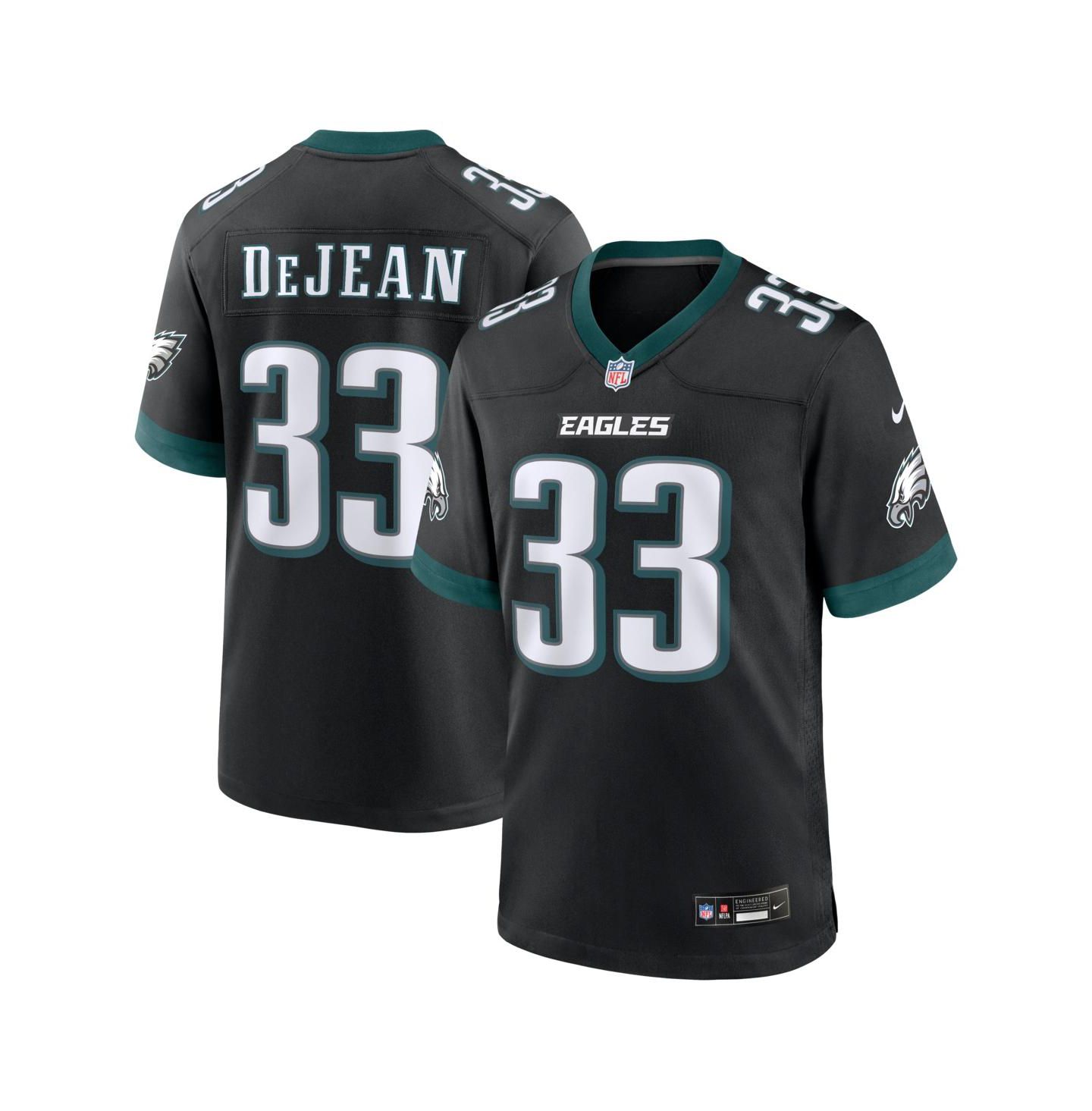 Мужской топ Nike Cooper DeJean Black Philadelphia Eagles Alternate Game Jersey — фото 1