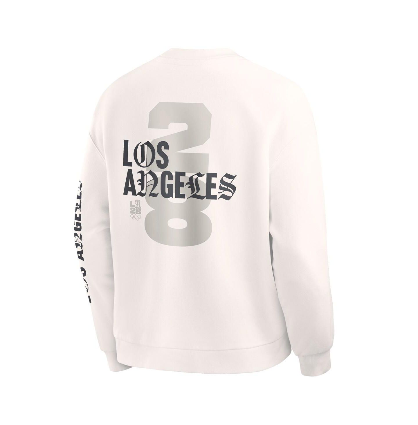 Мужской свитшот Fanatics Cream LA28 Summer Olympics Oversized Type Play Multi — фото 3