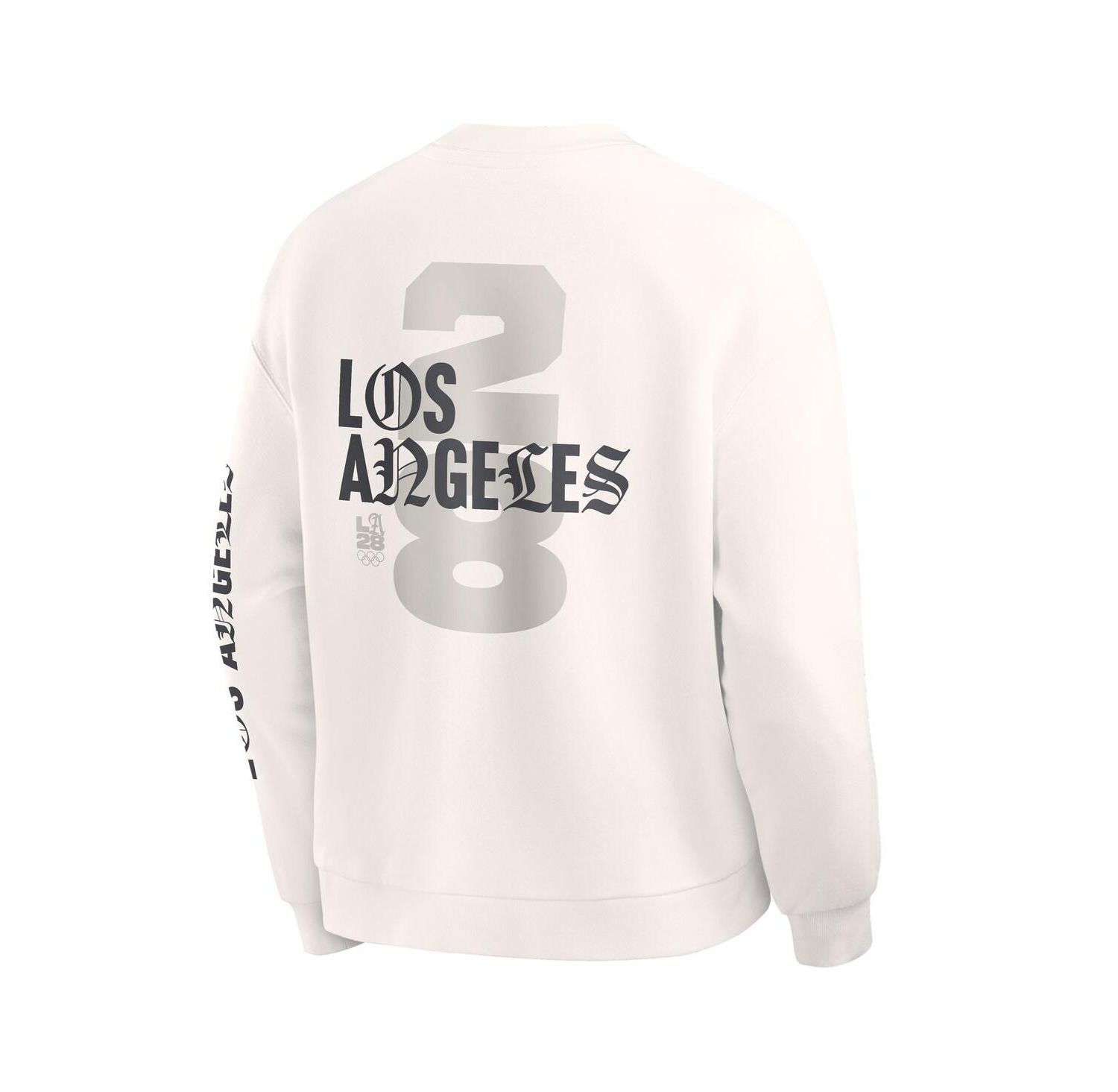 Men's Cream LA28 Summer Olympics Oversized Type Play Multi Sweatshirt