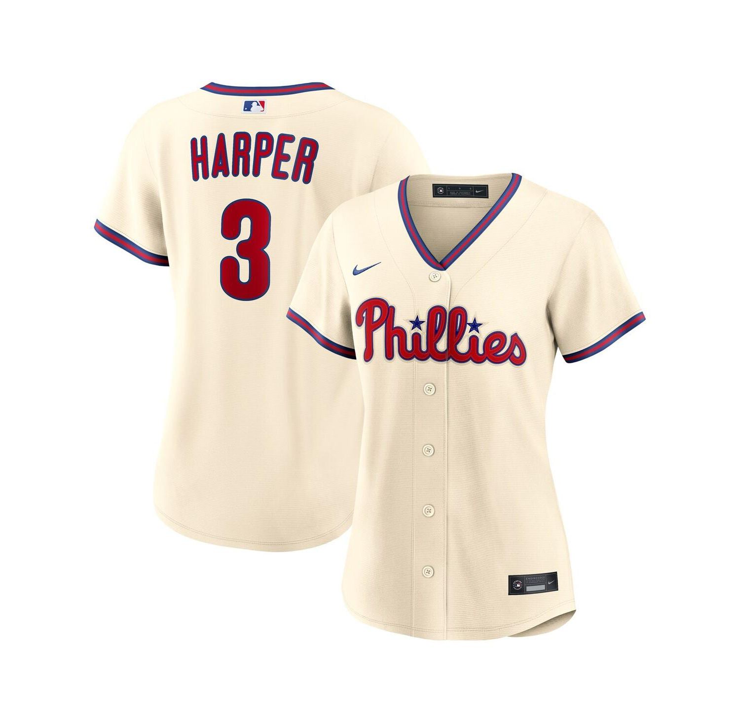 Women's Bryce Harper Cream Philadelphia Phillies Alternate Replica Jersey