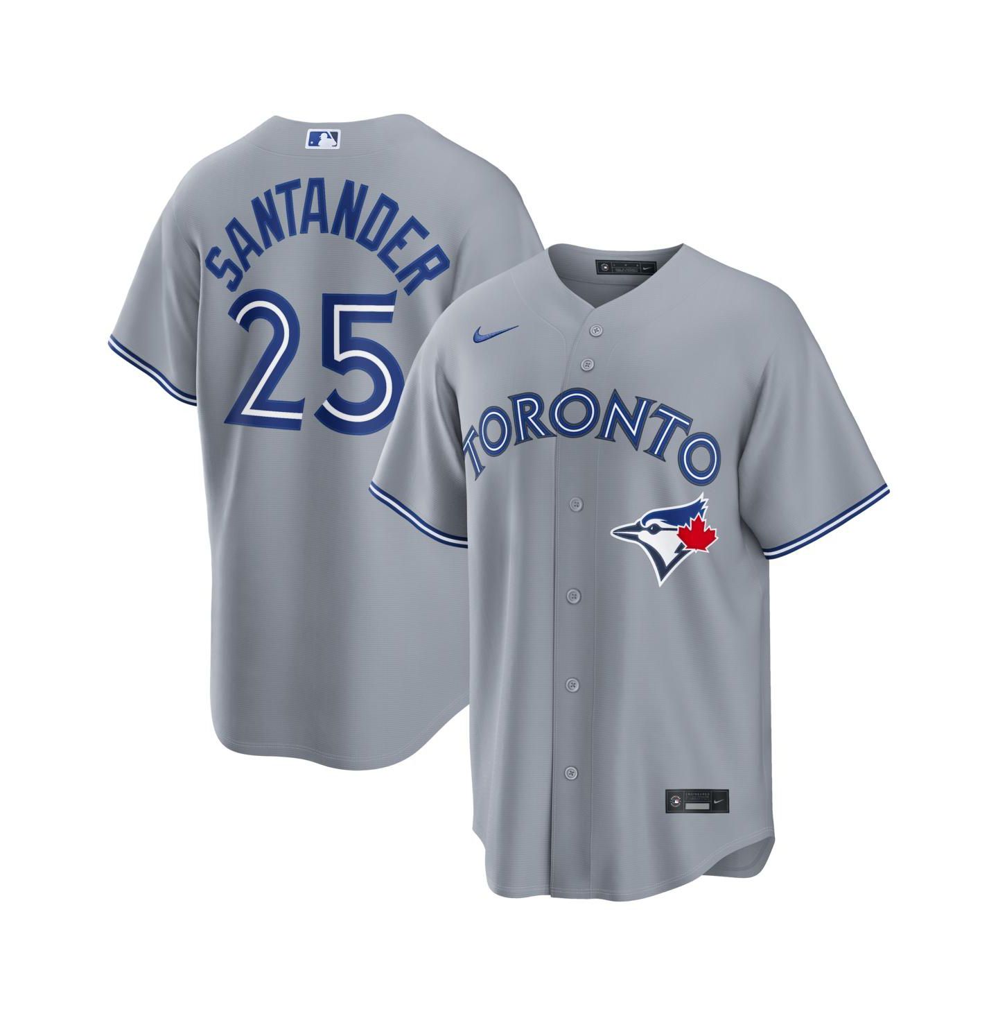 Мужской топ Nike Anthony Santander Gray Toronto Blue Jays Road Replica Jersey — фото 1